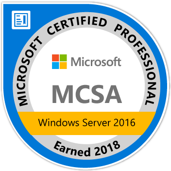 MCSA: Windows Server 2016